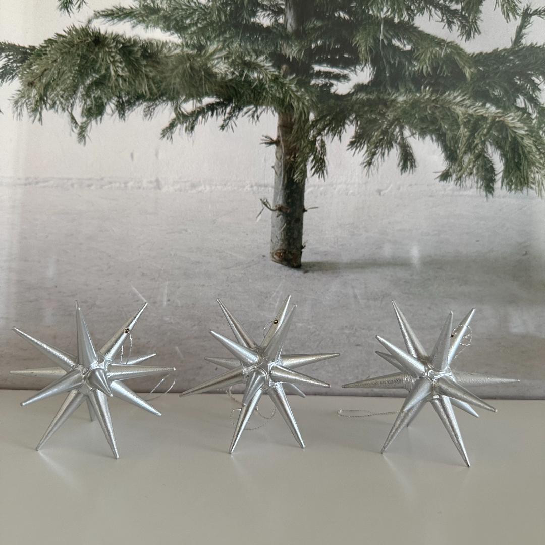 ベツレヘムの星　オーナメント　銀の星　大2個 小3個セット