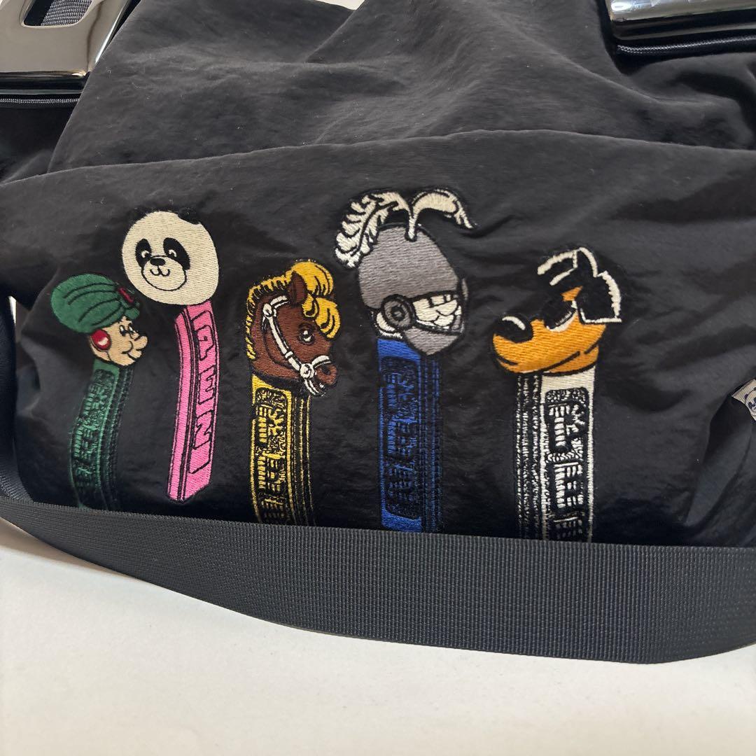 【激レア・完売品】イアパピヨネ PEZ コラボ 2WAY トートバッグ 刺繍 黒