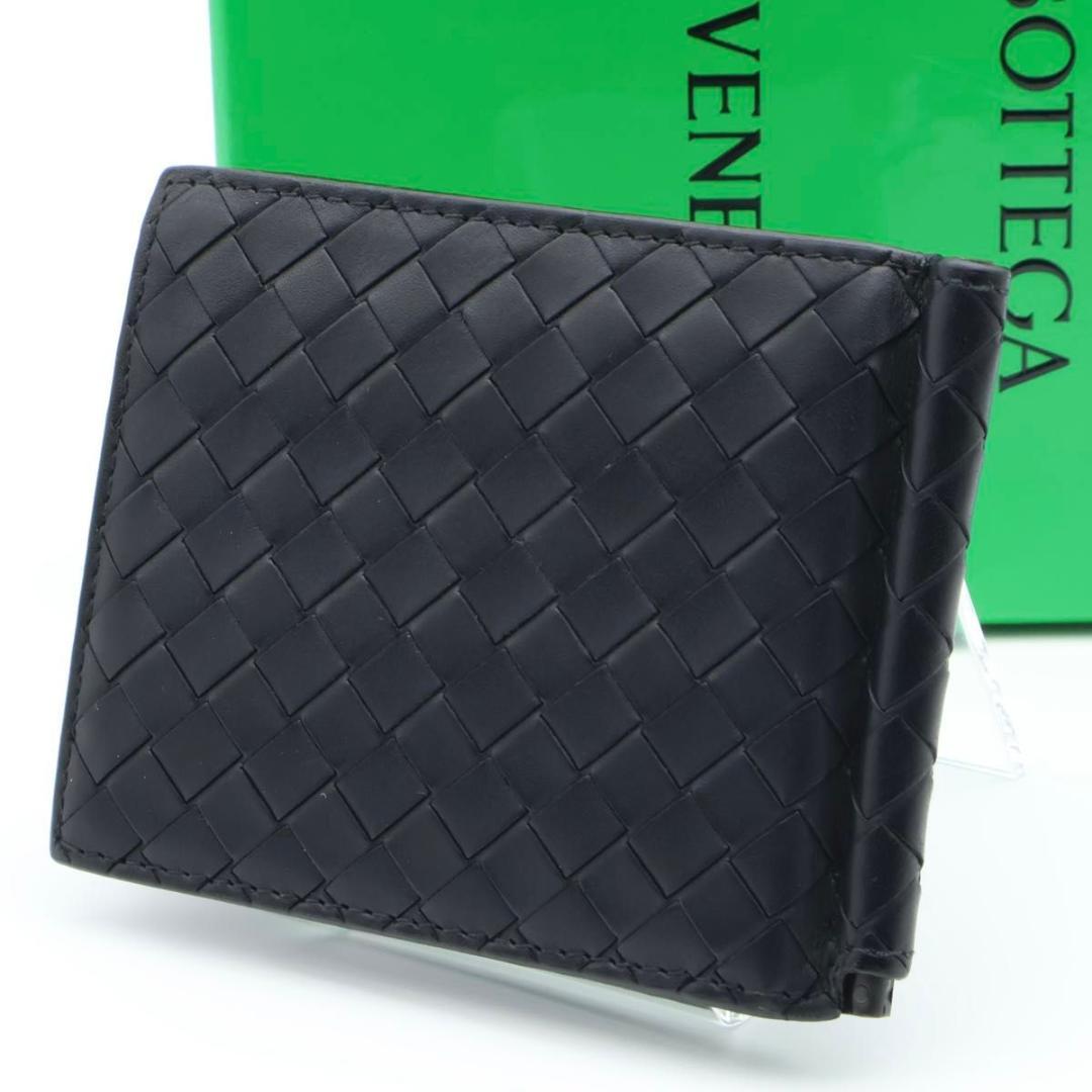 【極美品】BOTTEGAVENETA イントレチャート　マネークリップ　黒