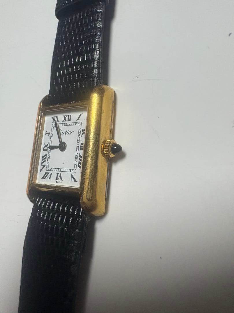 Cartier 手巻き時計 金メッキ　マストタンク 値下げ交渉可能