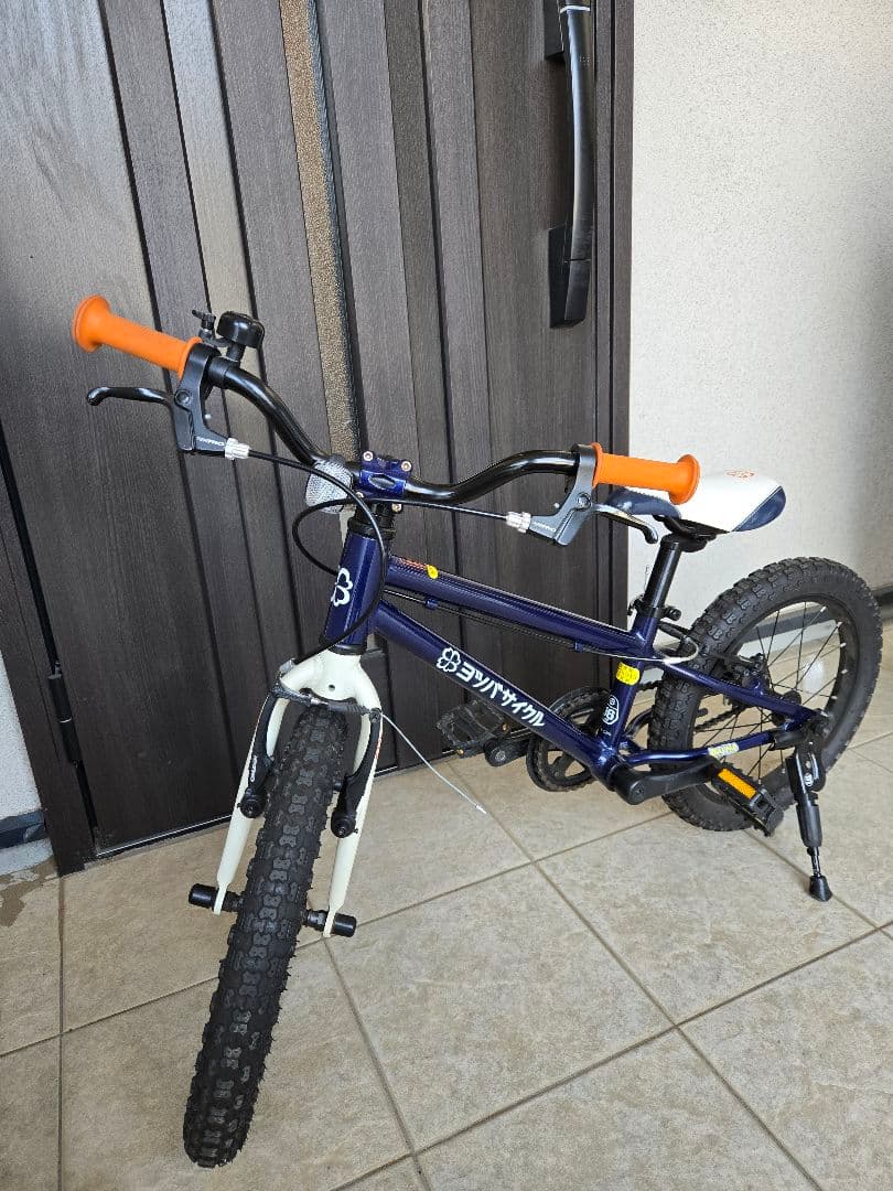 【値下げ】(直接引き渡し希望)ヨツバサイクル 16インチ 幼児用自転車 ネイビー