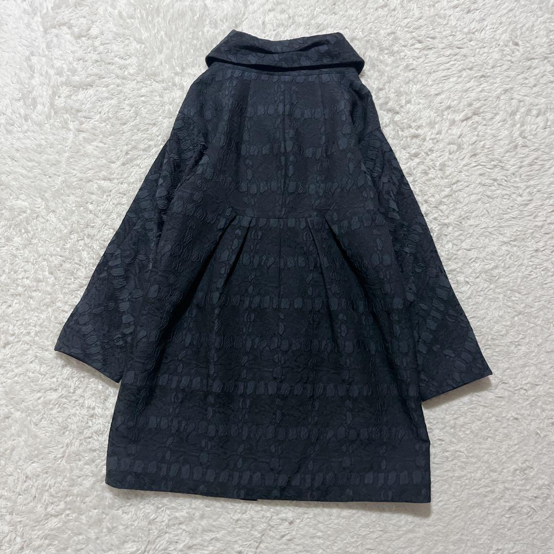 未使用✨SHIATZY CHEN ロングコート　ジャガード　総柄　刺繍　紺