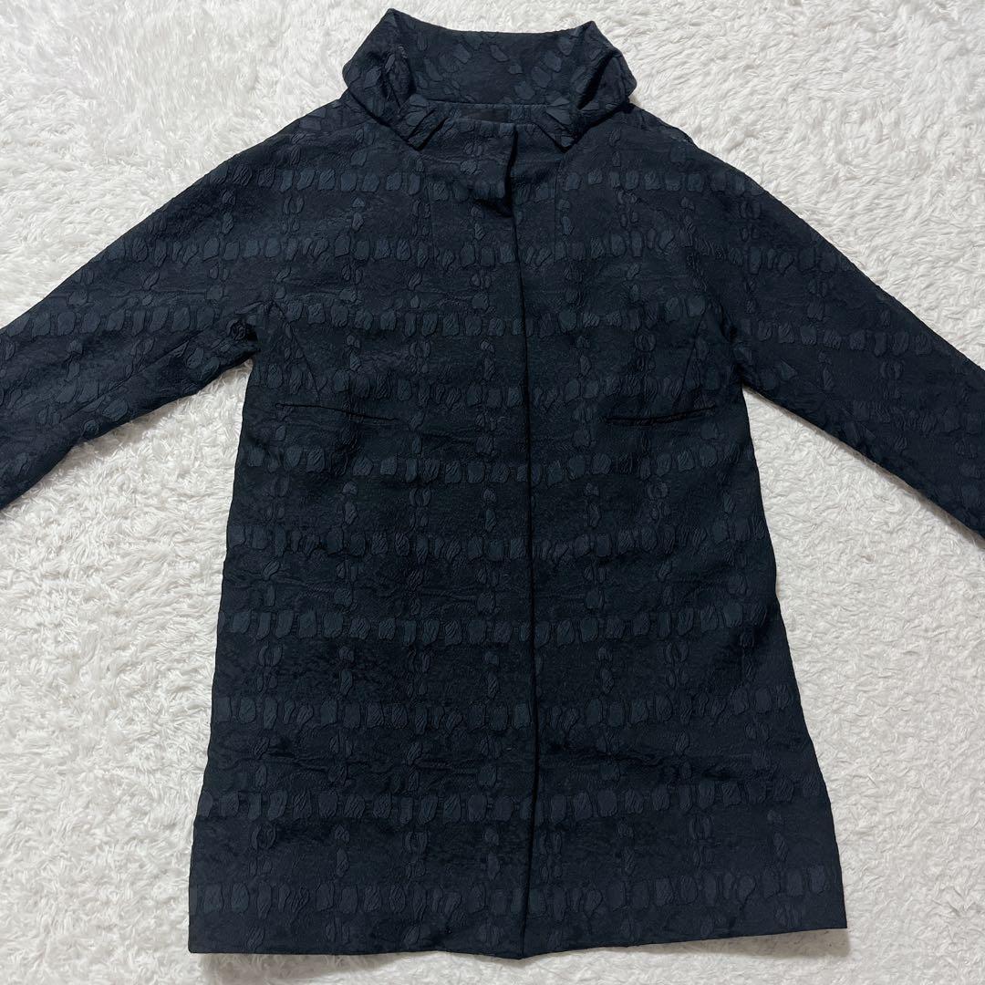 未使用✨SHIATZY CHEN ロングコート　ジャガード　総柄　刺繍　紺