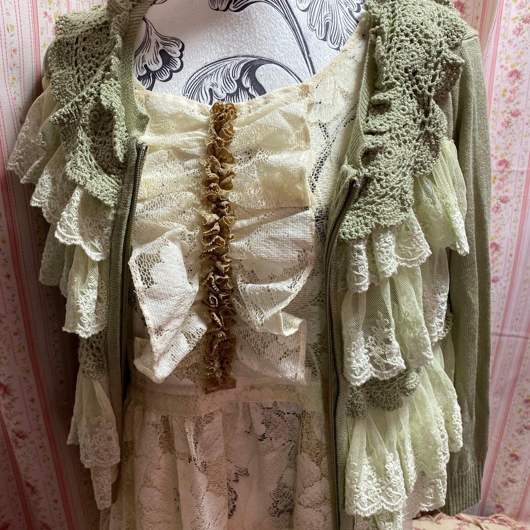 アトリエまりこシリーズハンドメイドo,+:。☆.*・+フリフリ♥️ロココ♥️エプロン