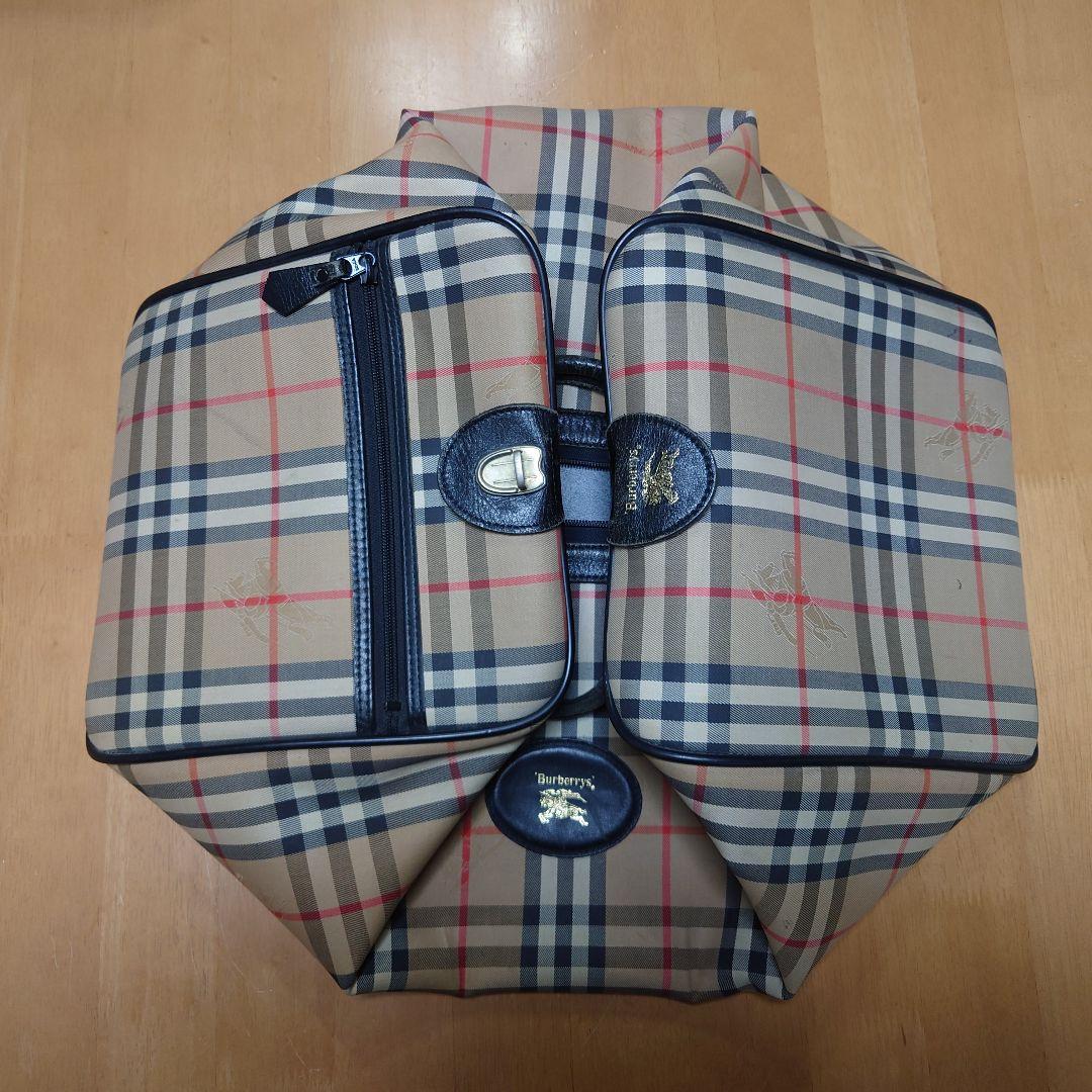平成 レトロ バーバリー ヴィンテージ ノバチェック ボストンバッグ