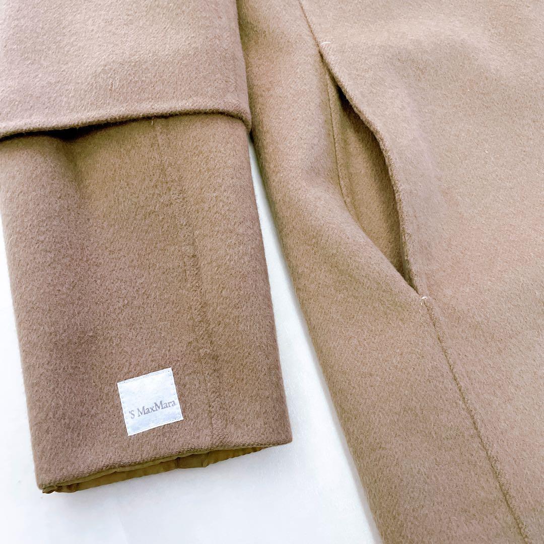 MaxMara✨クチートアマーノ リバーシブルフーデットコート ロゴ 付け袖 M
