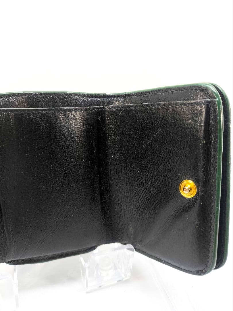 美品 バレンシアガ クロコ 三つ折り財布 コンパクトウォレット ミニ財布