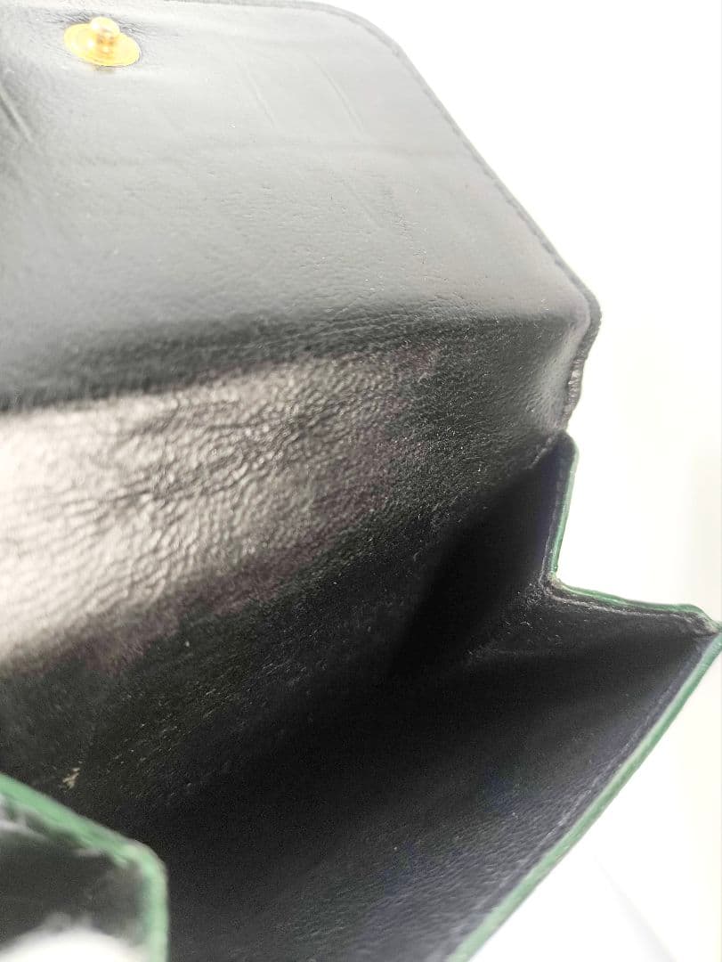 美品 バレンシアガ クロコ 三つ折り財布 コンパクトウォレット ミニ財布