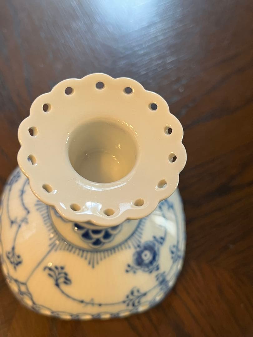 ロイヤルコペンハーゲン フルレース キャンドルスタンド　蝋燭台　2客セット