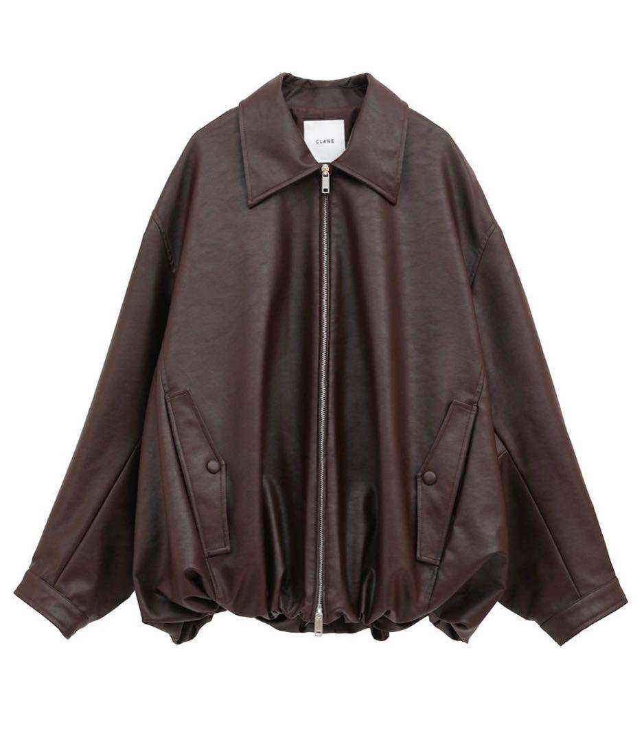 &*A様 CLANE FAKE LEATHER BALLOON JACKET ブ