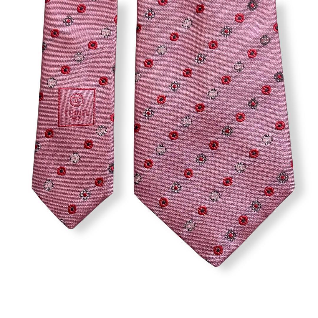 美品✨CHANEL ネクタイ　シャネル ココマーク　ジャガード　高級　【E】