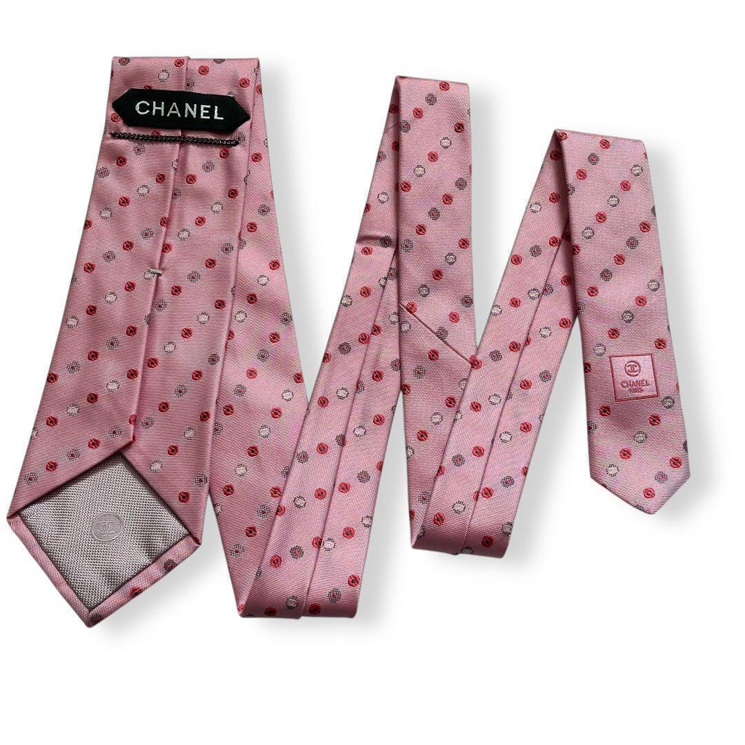 美品✨CHANEL ネクタイ　シャネル ココマーク　ジャガード　高級　【E】
