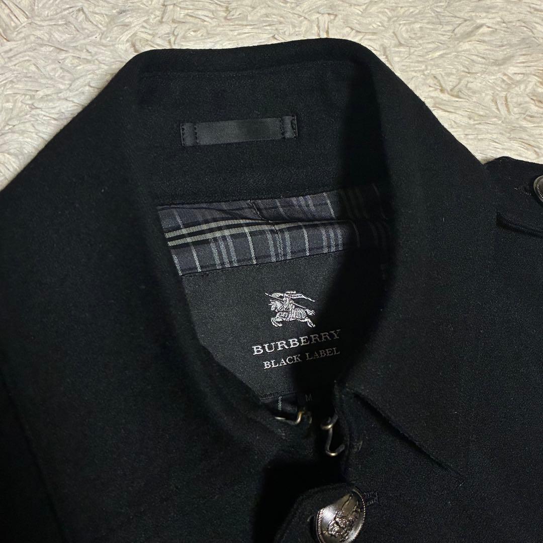 BURBERRY 銀ボタン ベルト カシミヤ マリンコート ノバチェック