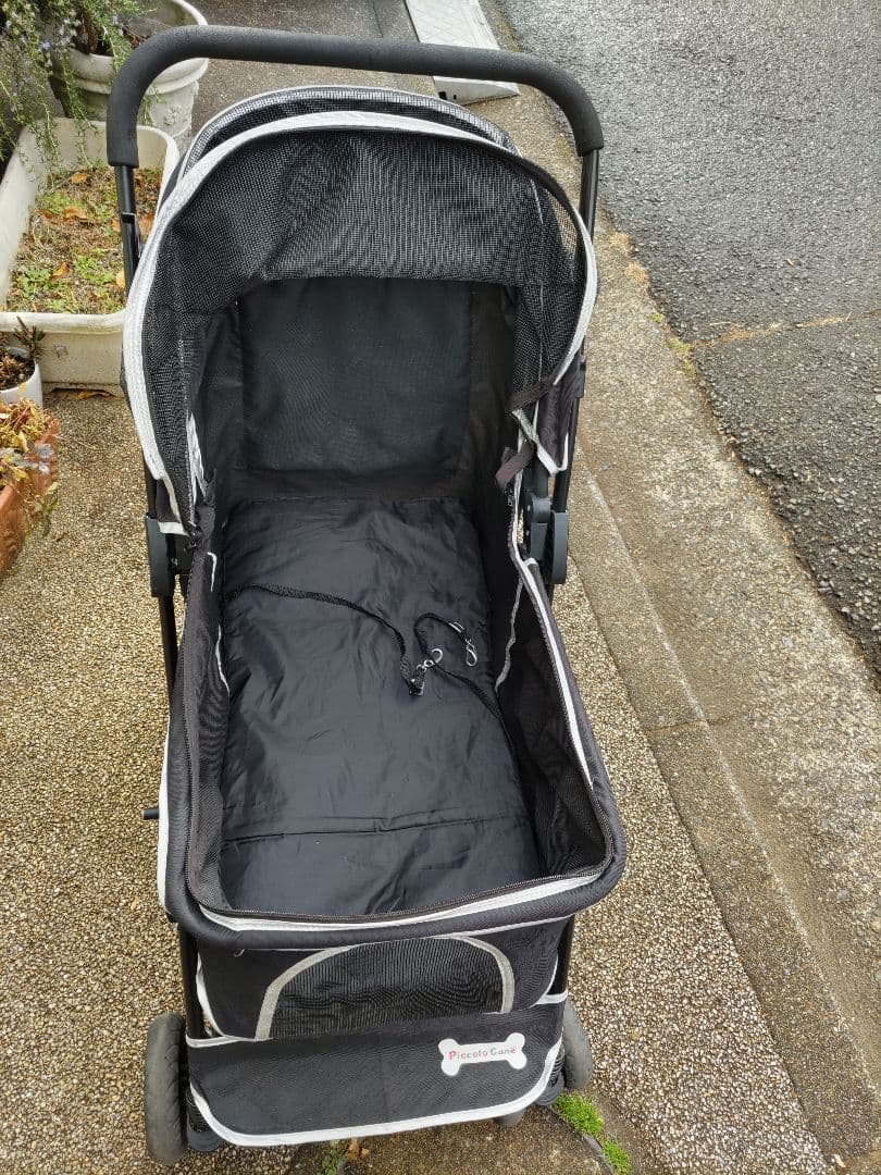 ブラック 犬用ペットカート 折りたたみ式