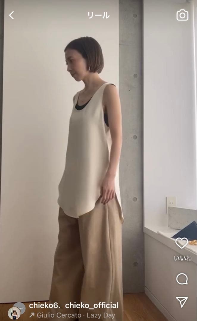 トップス chieko + shiny tank