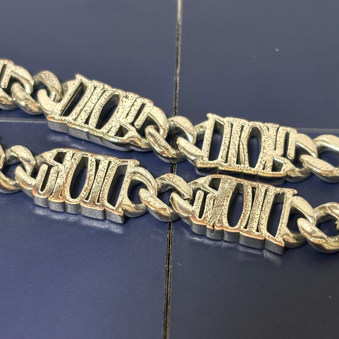 DIOR × STUSSY ディオール ステューシー ロゴ チェーンリンクブレス