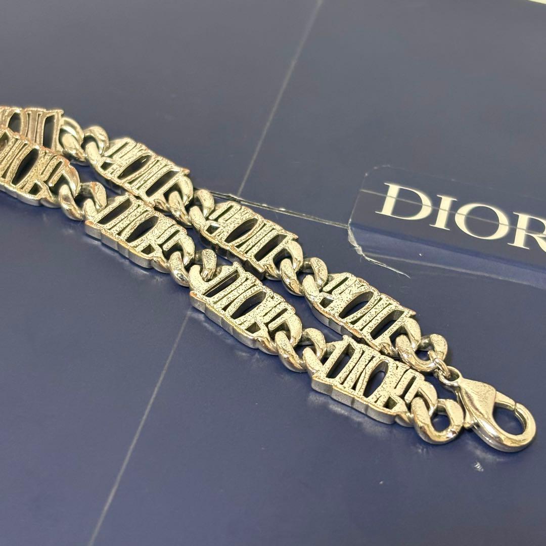 DIOR × STUSSY ディオール ステューシー ロゴ チェーンリンクブレス