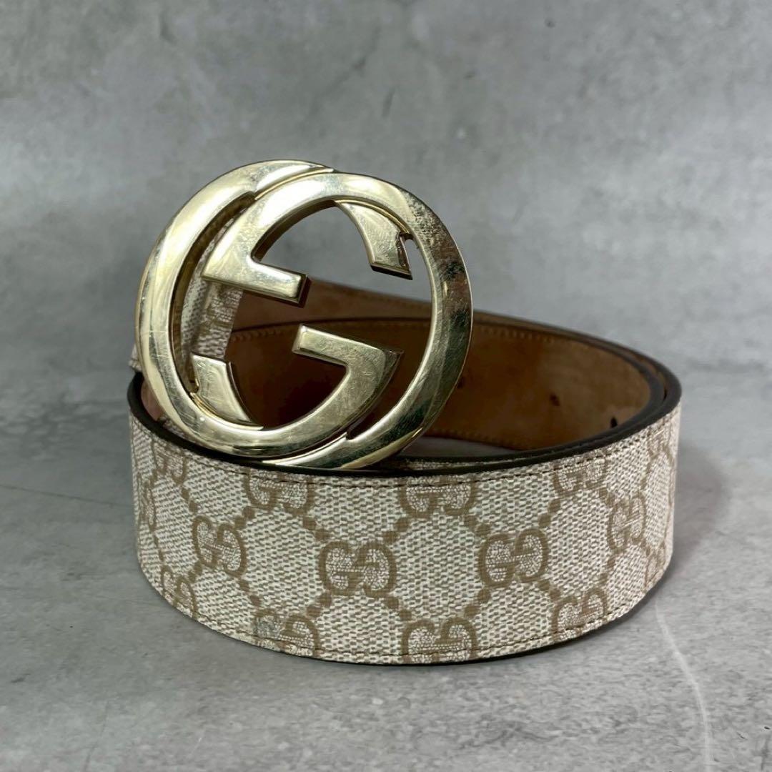 いぶき✨ GUCCI ベルト GGスプリーム インターロッキング デカロゴ
