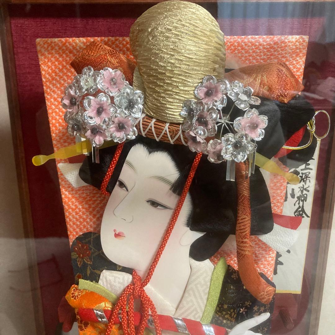 高級羽子板 18号 京華　光太郎作　 ガラスケース入り　極上深水押絵