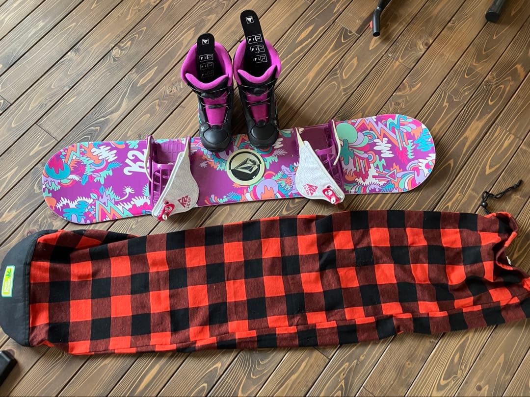 K2スノーボード 120cm ビンディング　ブーツ　袋付き　美品