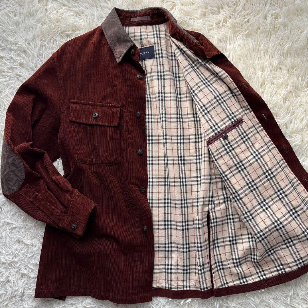 【激レア 美品】バーバリーロンドン　コーデュロイシャツ　ジャケット　ノバチェック