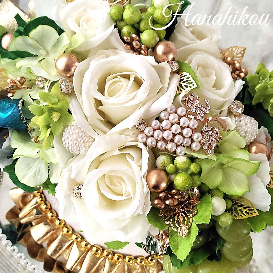☆ののページ☆　ホワイトローズと小花と白ブドウの豪華アレンジ♪♪☆*