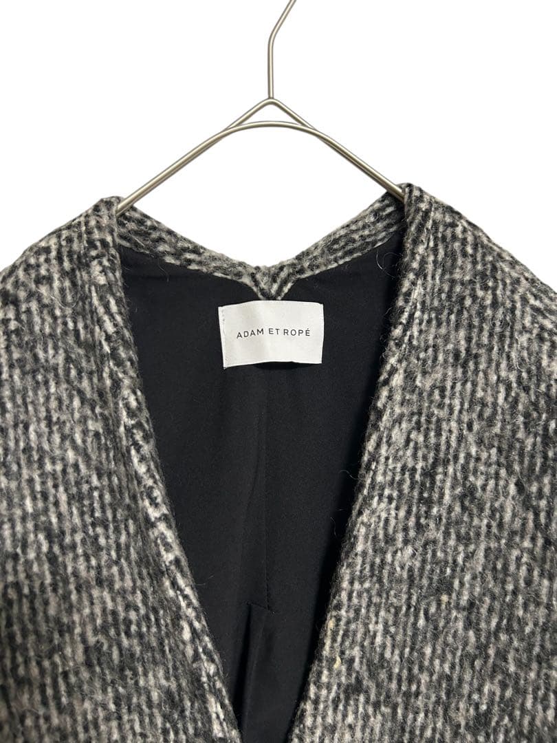 y*m様 ADAM ET ROPE ロングコート　モヘヤ混トップス　羽織　グレー