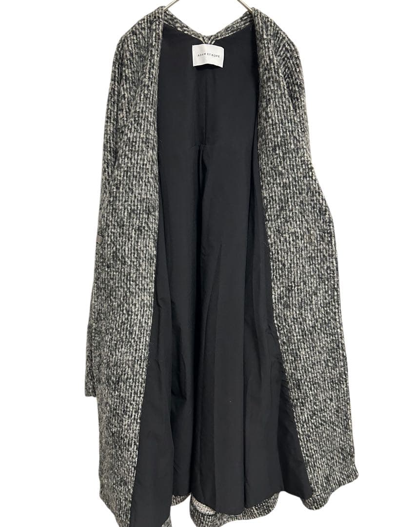 y*m様 ADAM ET ROPE ロングコート　モヘヤ混トップス　羽織　グレー