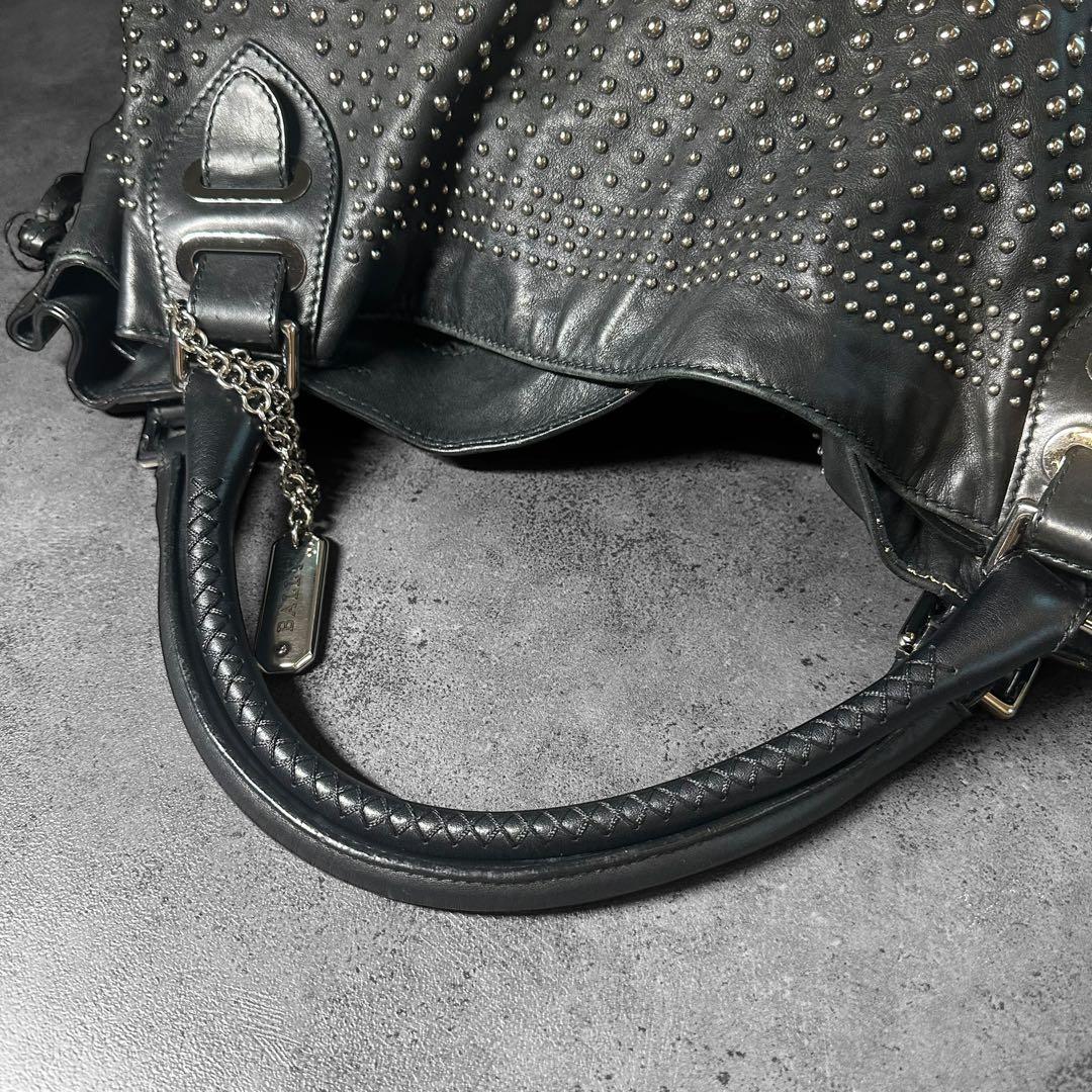 超希少✨BALLY Studded Leather Shoulder Bag