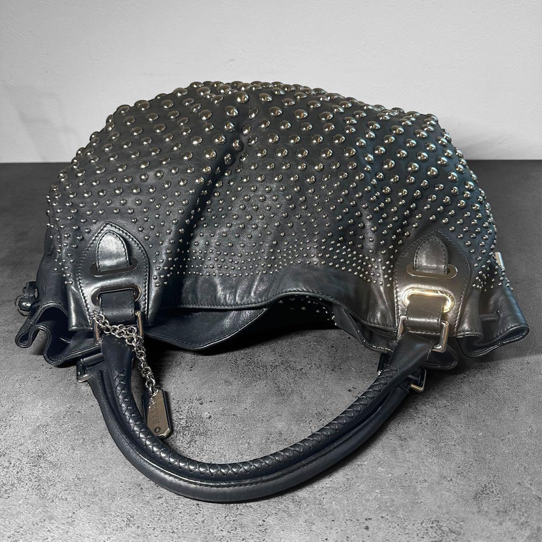 超希少✨BALLY Studded Leather Shoulder Bag