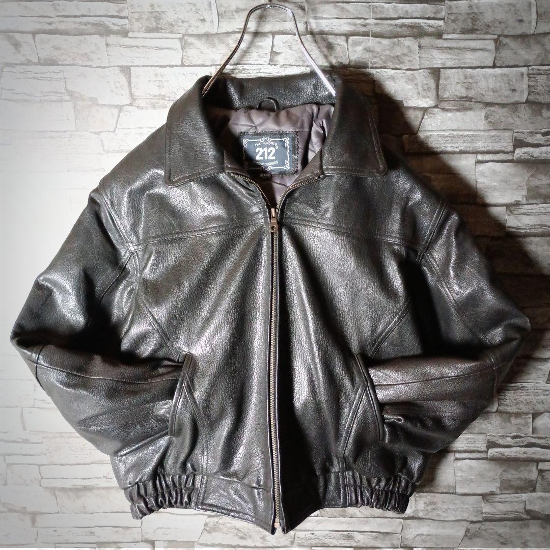 シンプルでゴツくて重い革ジャン☆リアルレザージャケット シングルライダース