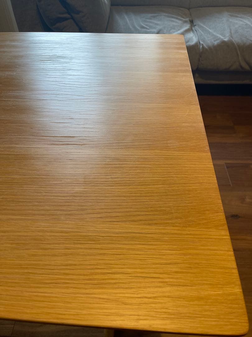 無印良品　木製 ダイニングテーブル リビングテーブル 棚付き ナチュラル　完成品