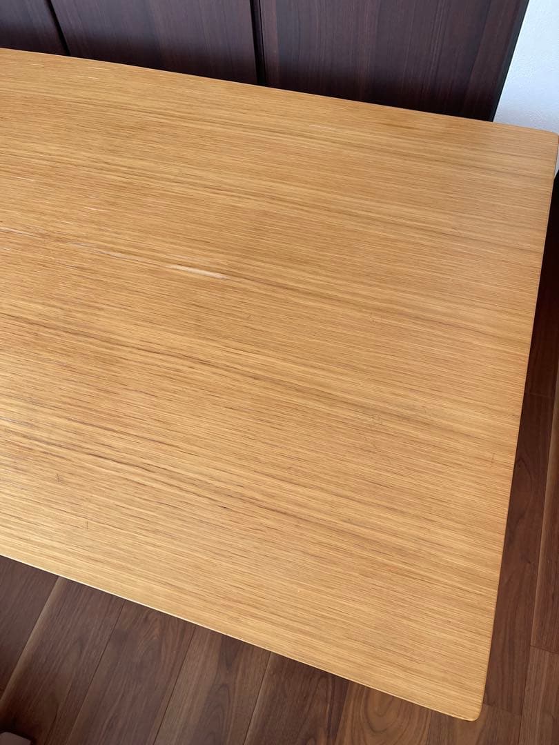 無印良品　木製 ダイニングテーブル リビングテーブル 棚付き ナチュラル　完成品