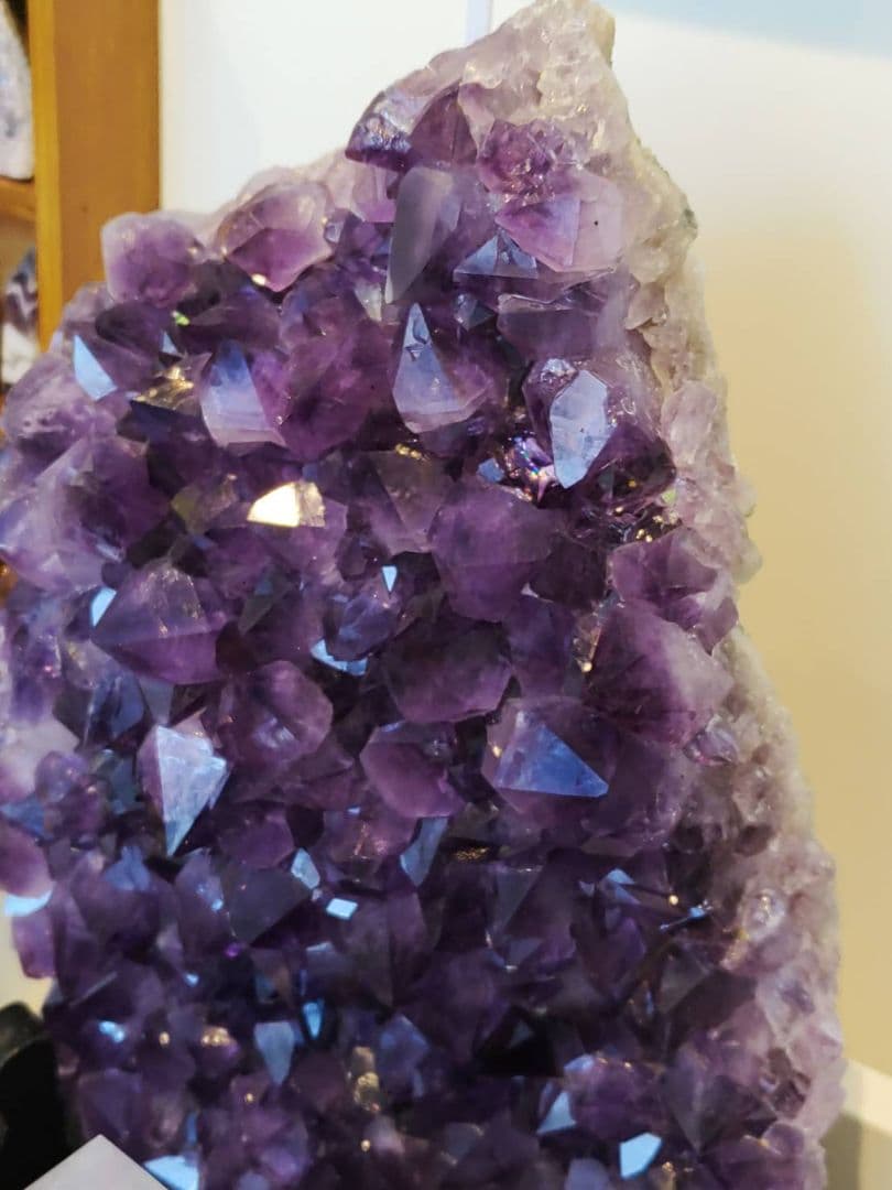 台座付き美結晶☆天然石アメジストクラスター原石パワーストーン鉱物4.2kg紫水晶
