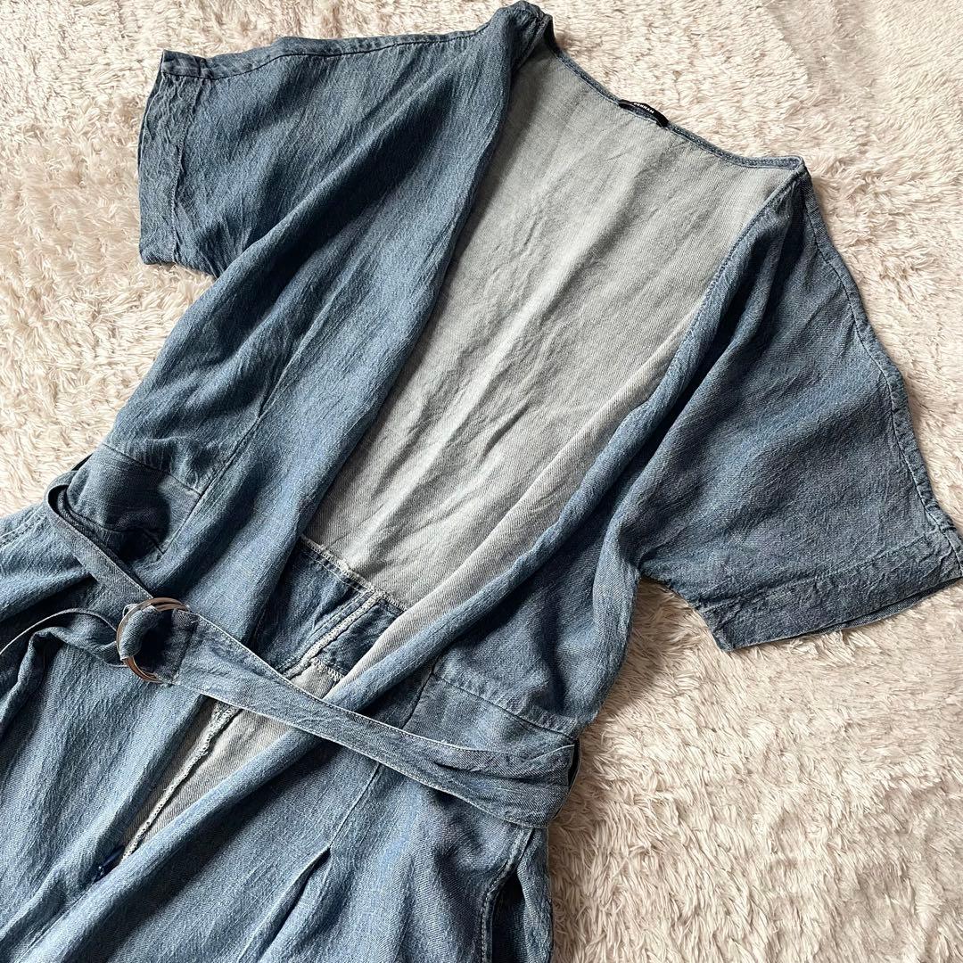 デンハム 美品 DENHAM BEND JUMPSUIT サロペット M ブルー