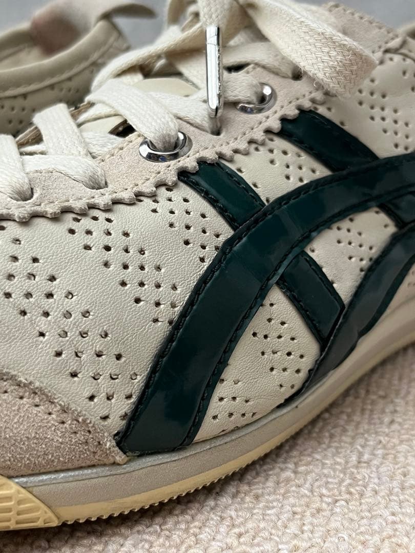 28cm 限定品 オニツカタイガー ミニ MINI コラボ スニーカー 白 緑