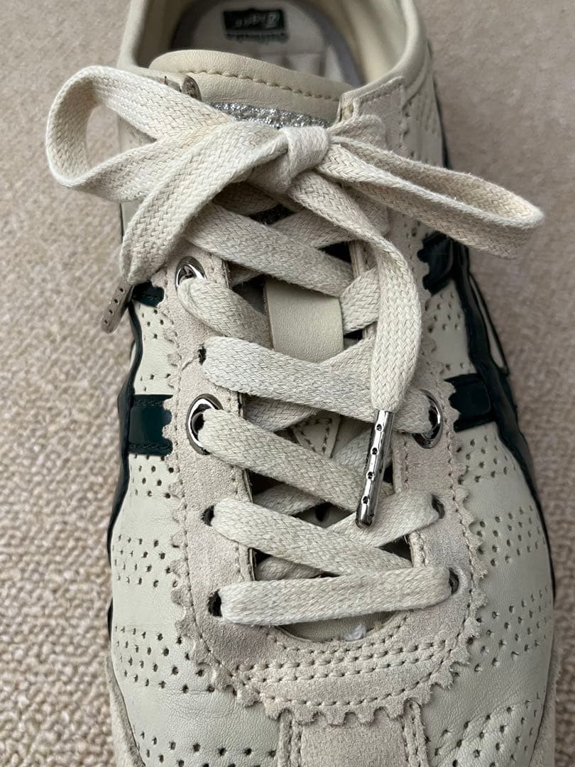 28cm 限定品 オニツカタイガー ミニ MINI コラボ スニーカー 白 緑