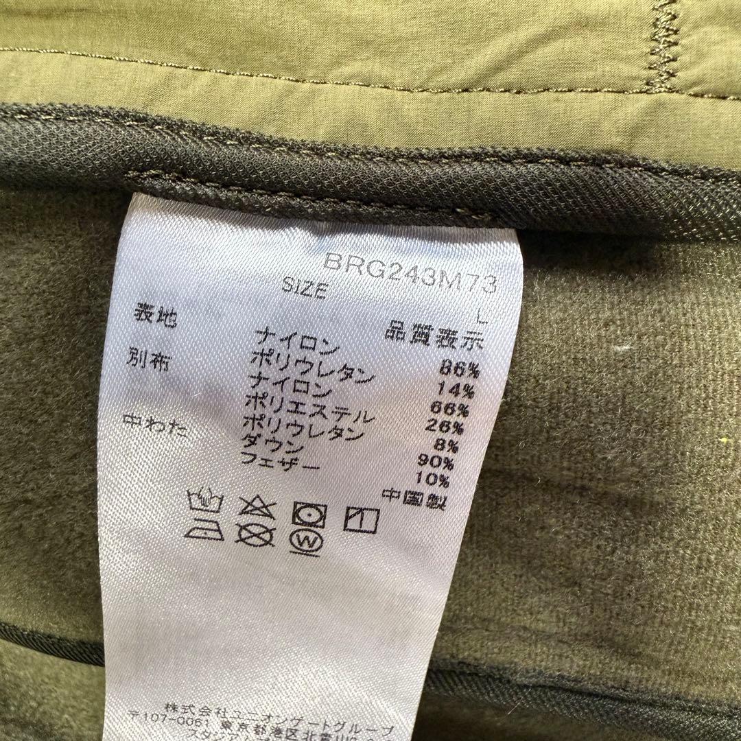 【ブリーフィングゴルフ】美品 ハイブリッドダウンパーカー Lサイズ メンズ