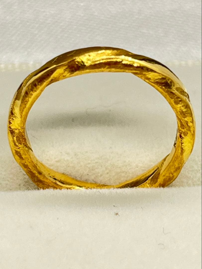ミーさんK24スパイラルデザインリング4.39gリング刻印ありハンドメイド