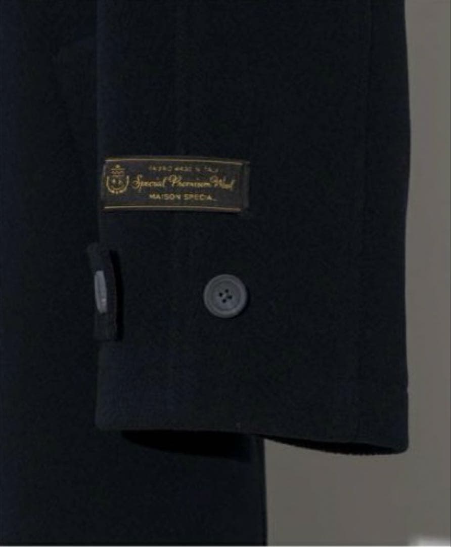 メゾンスペシャル インポートファブリックウールプライムオーバーステンカラーコート