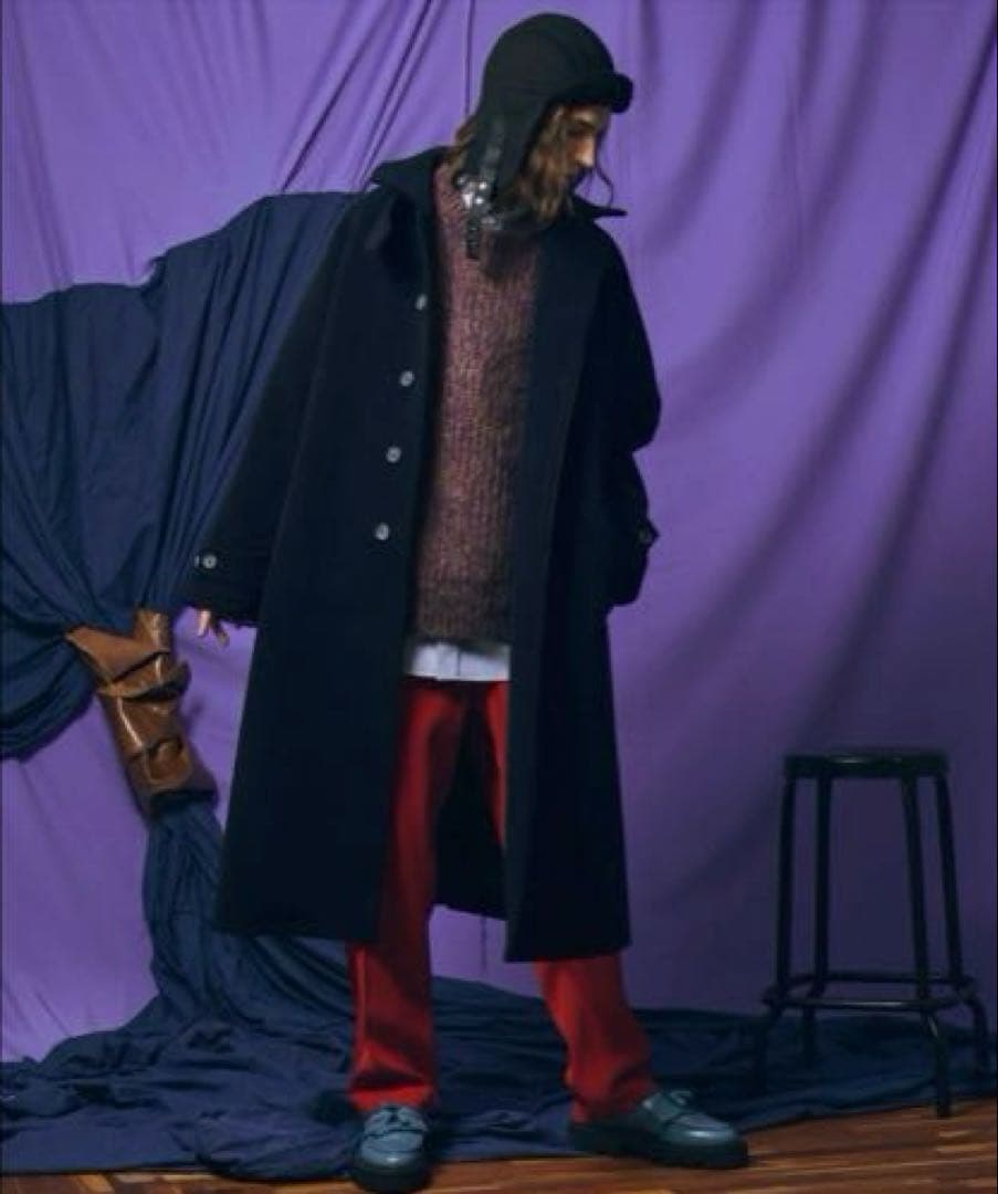 メゾンスペシャル インポートファブリックウールプライムオーバーステンカラーコート