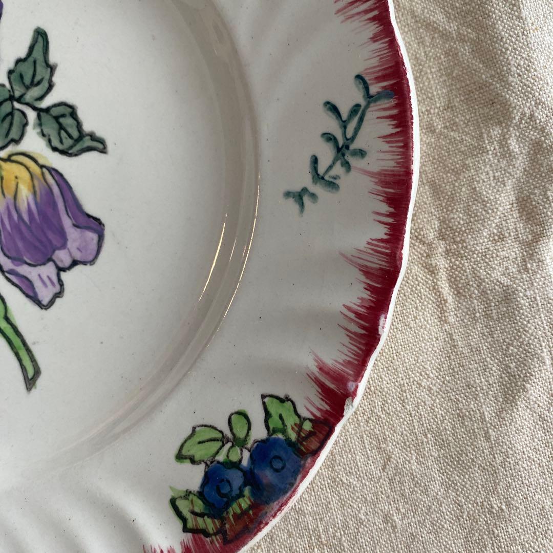 フランスアンティークLongwy ロンウィ ラヴィエ マルセイユ　プレート