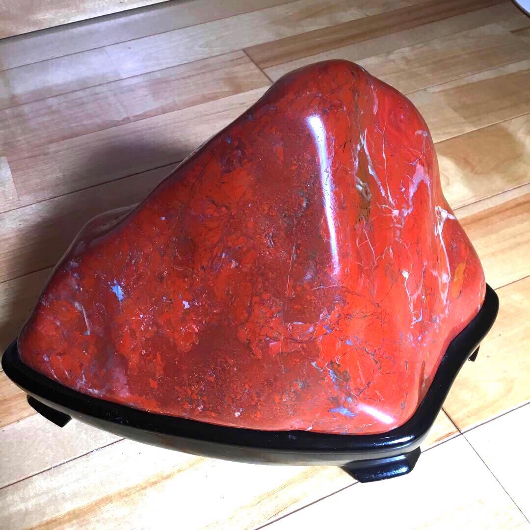 佐渡産赤玉石　天然石　希少　高品質　鑑賞石　水石　置物　6.35キロ