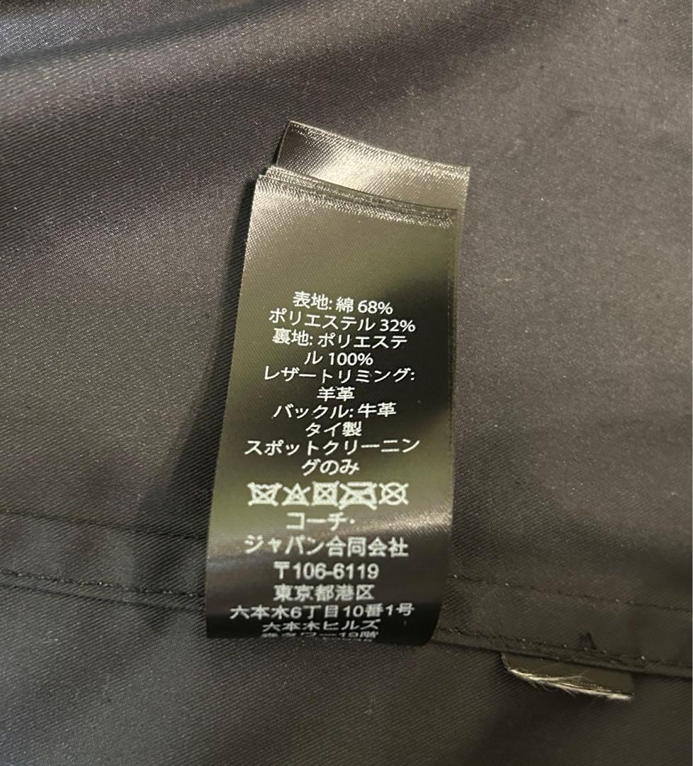 美品　COACH　コーチ　トレンチコート　メンズ　Lサイズ　ブラック