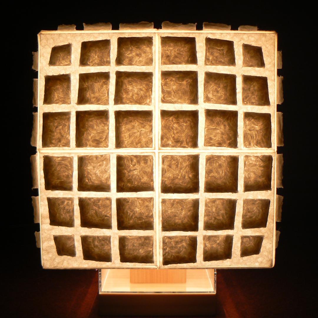 和紙の手作りランプシェード　美濃和紙使用　[ 趣 ] 8-1　癒しの一点物作品