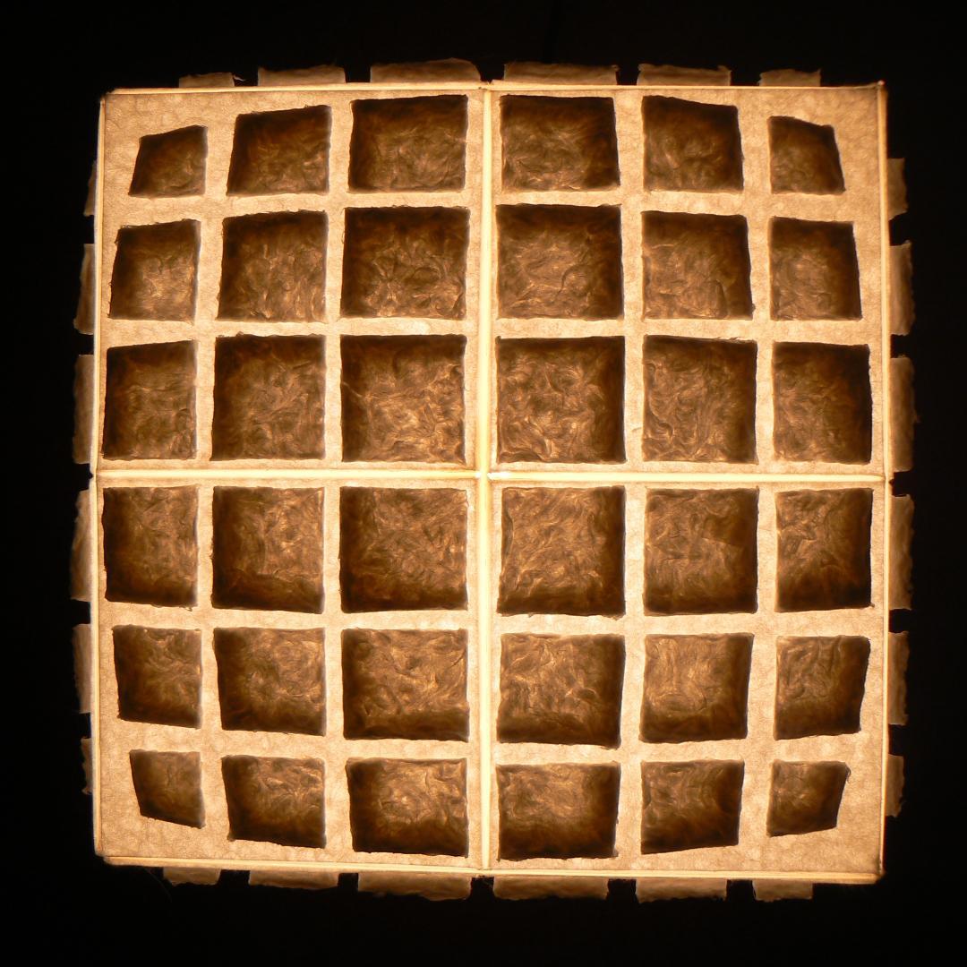 和紙の手作りランプシェード　美濃和紙使用　[ 趣 ] 8-1　癒しの一点物作品