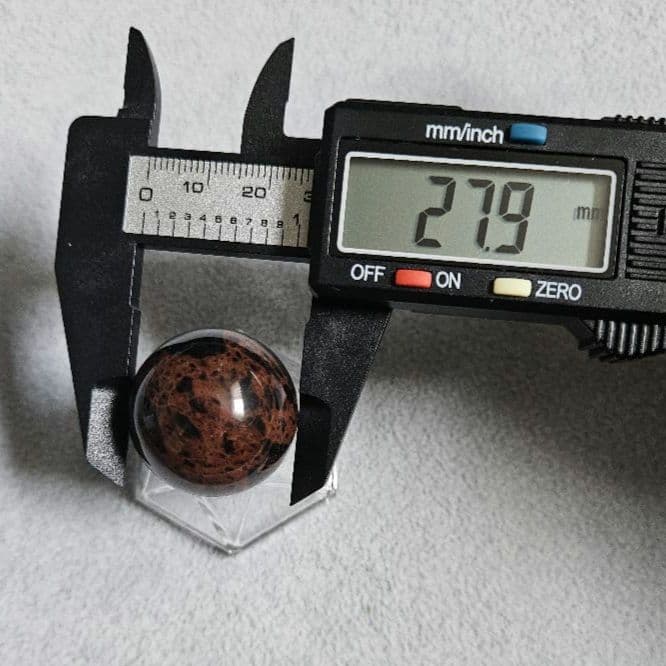 十勝石 オブシディアン 27.9mm スフィア 北海道産