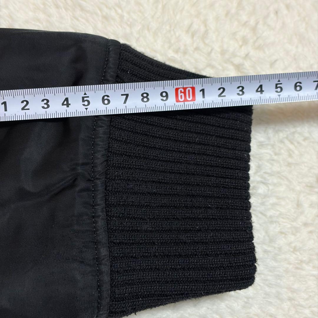 4XL ALPHA フーデッドリブジャケット　ブラック　フード取り外し可