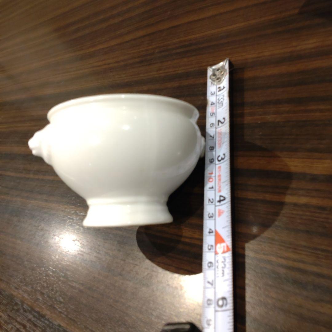 ライオンの頭のスープカップ ホワイト　5個セット