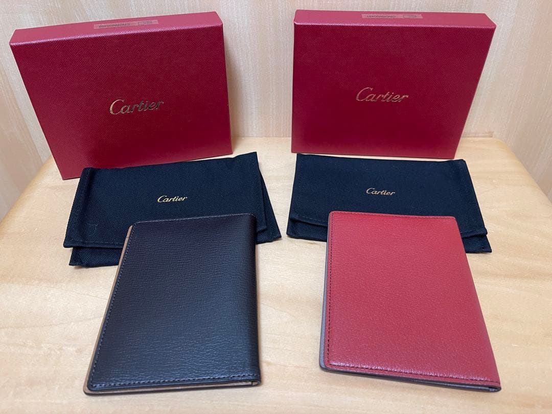 未使用　カルティエ　パスポートケース2点　ペア　夫婦　カップル　Cartier